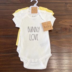 Rae Dunn Easter Baby Onesies Set